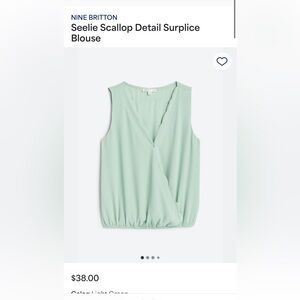 None Britton Scallop Detail Sleeveless Blouse